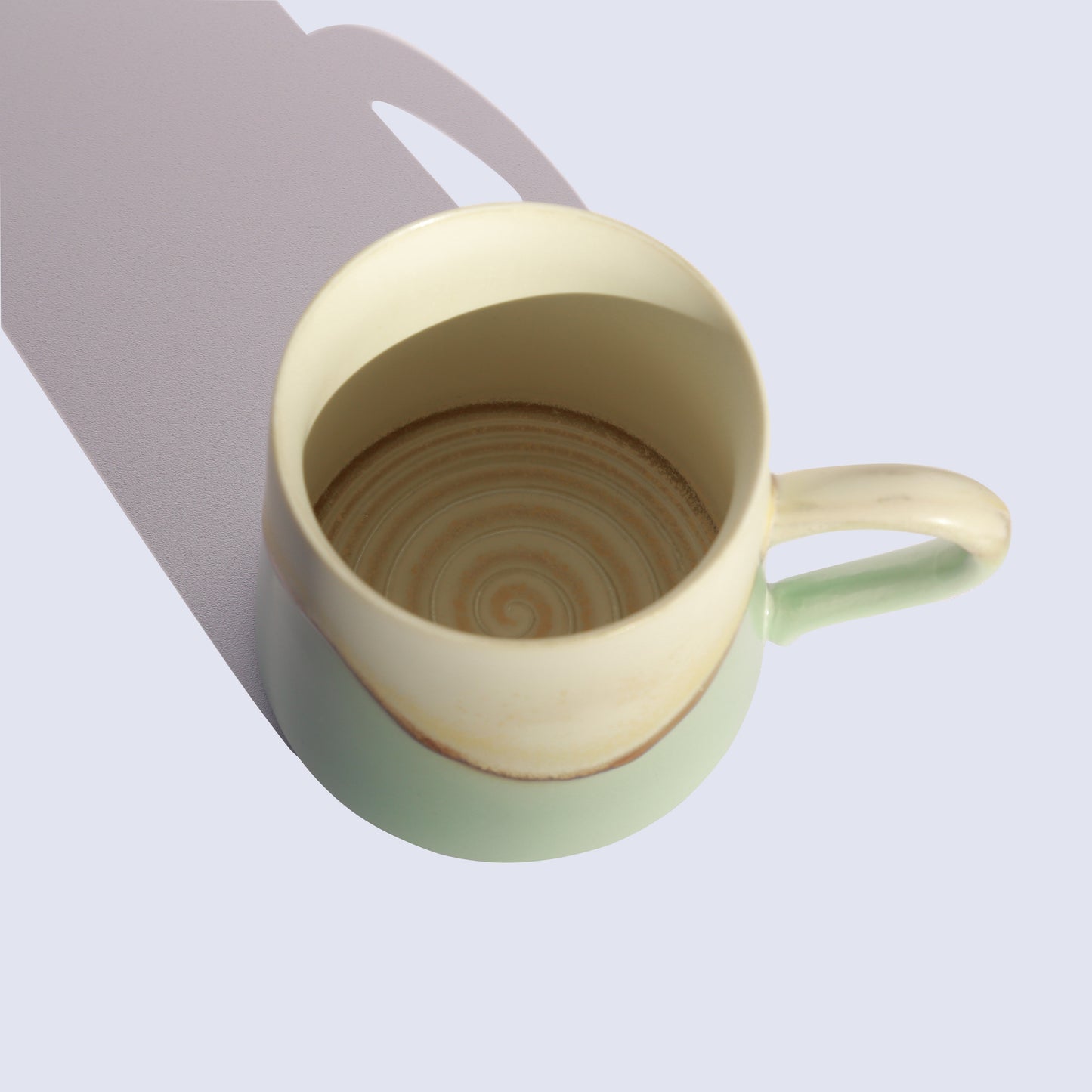 Handmade Ceramic Coffee Mug Pastel Green 11oz