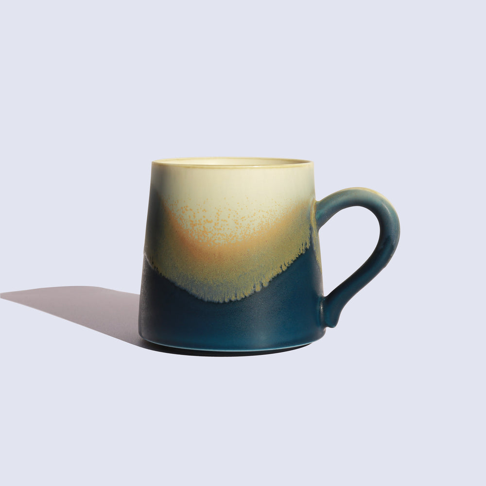 Blue ceramic coffee mug 11.16oz