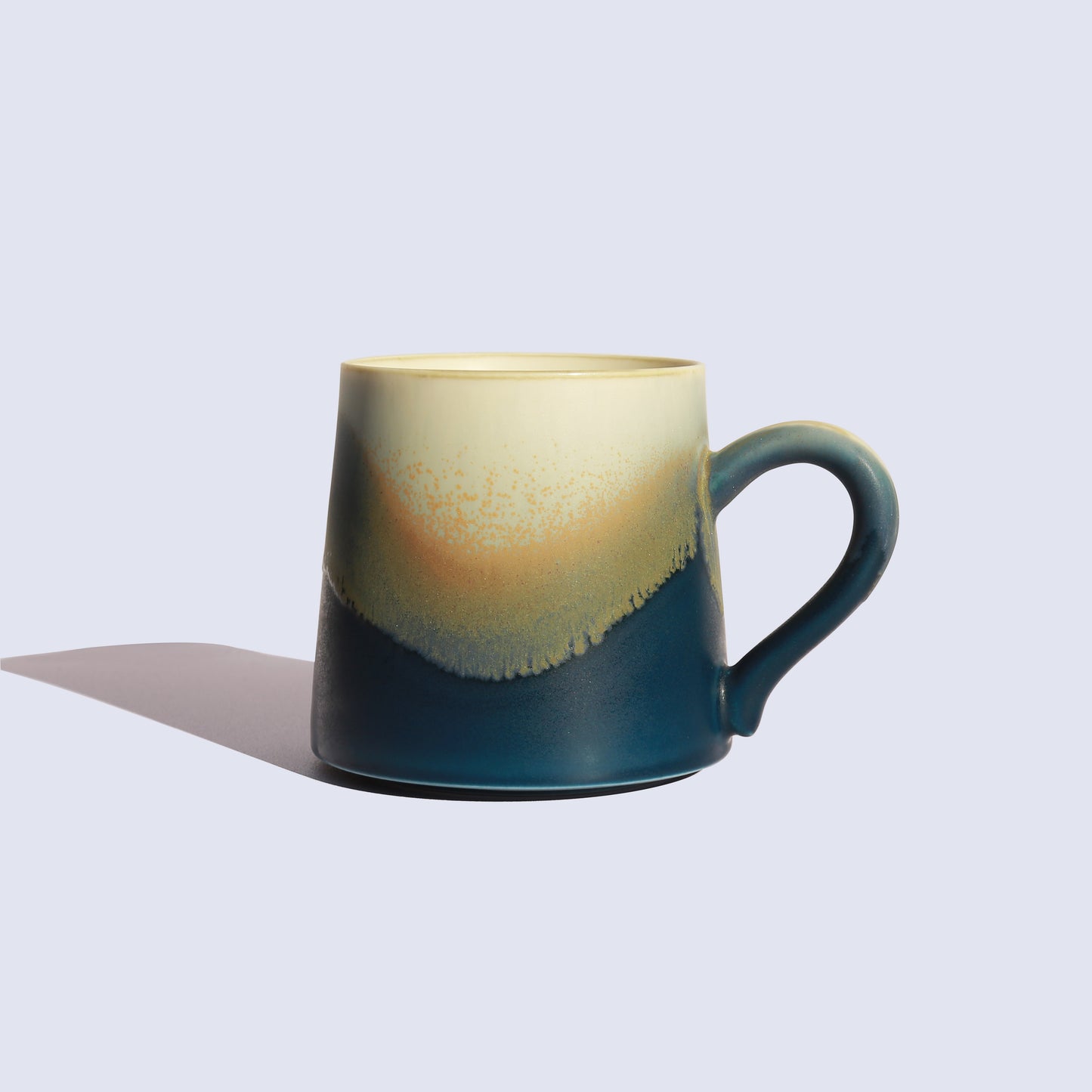Blue ceramic coffee mug 11.16oz