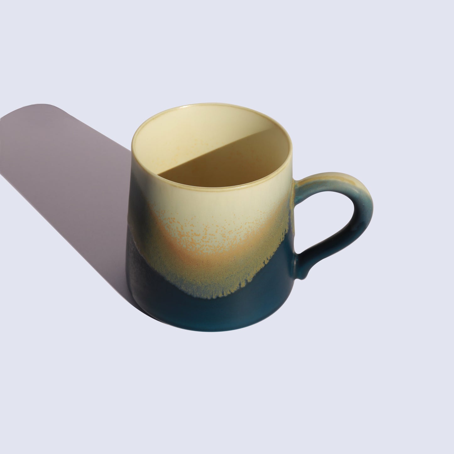 Blue ceramic coffee mug 11.16oz