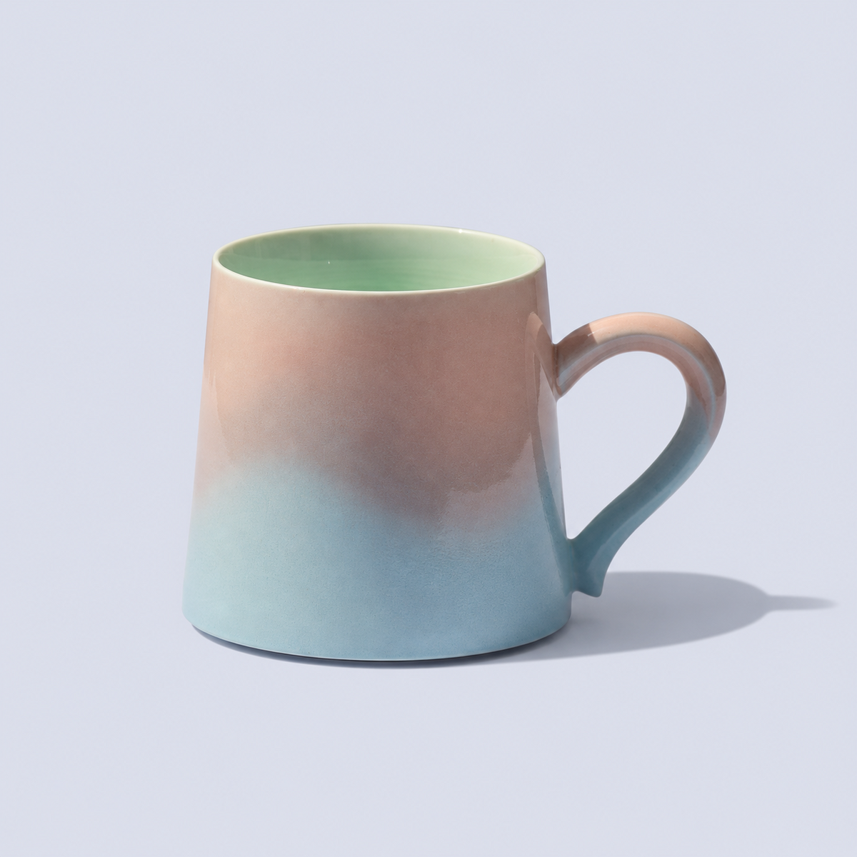 Mist Blue Handmade Ceramic Coffee Mug 11oz – Unique Gift for Coworkers