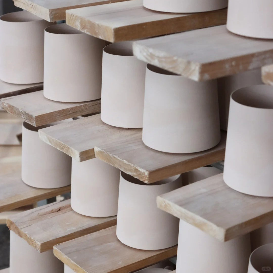 First_Drying of Cheralle Handmade Ceramic Cups Production