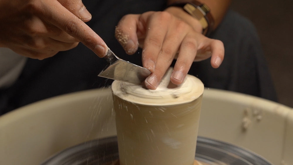  Bottom Craving of Cheralle Handmade Ceramic Cups Production
