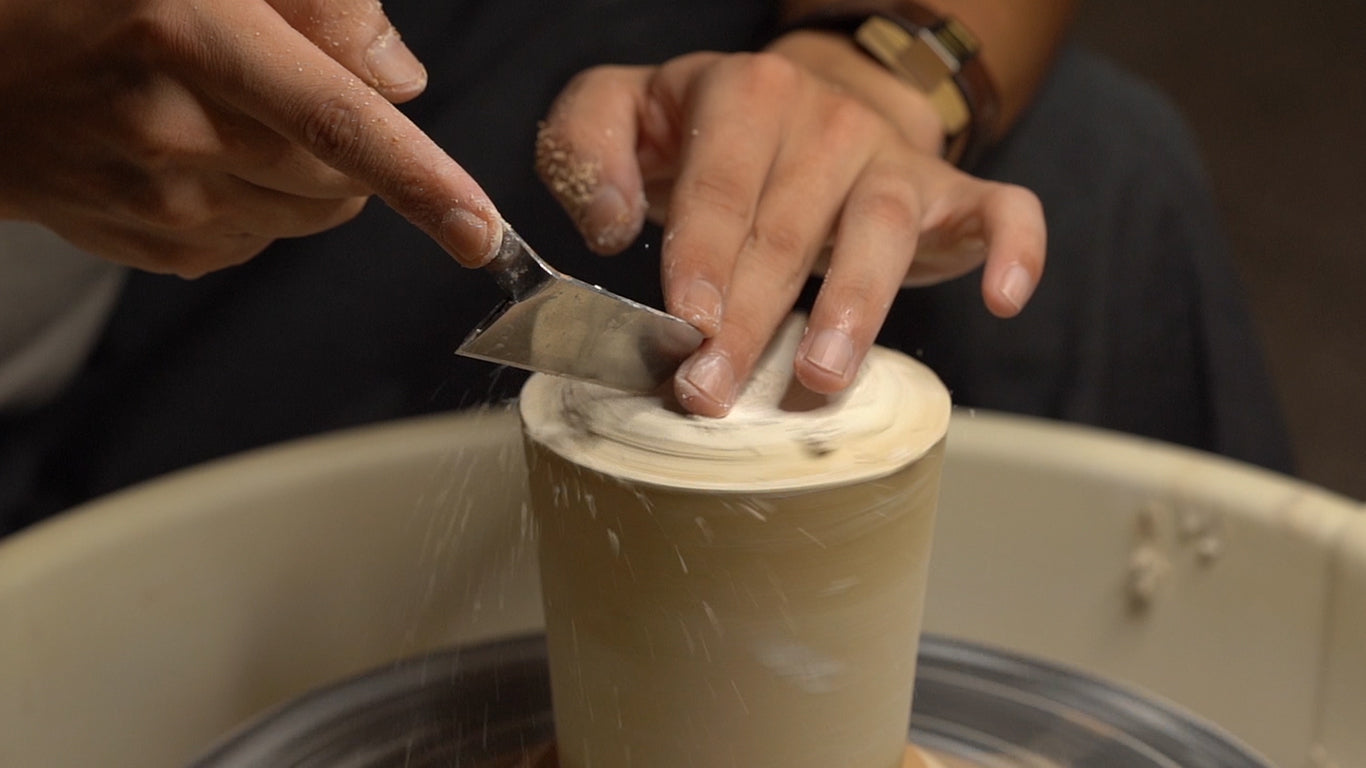  Bottom Craving of Cheralle Handmade Ceramic Cups Production

