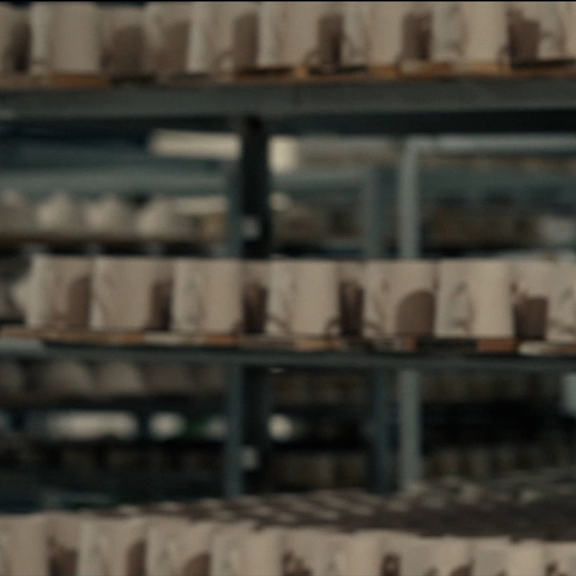 Third Drying of Cheralle Handmade Ceramic Cups Production
