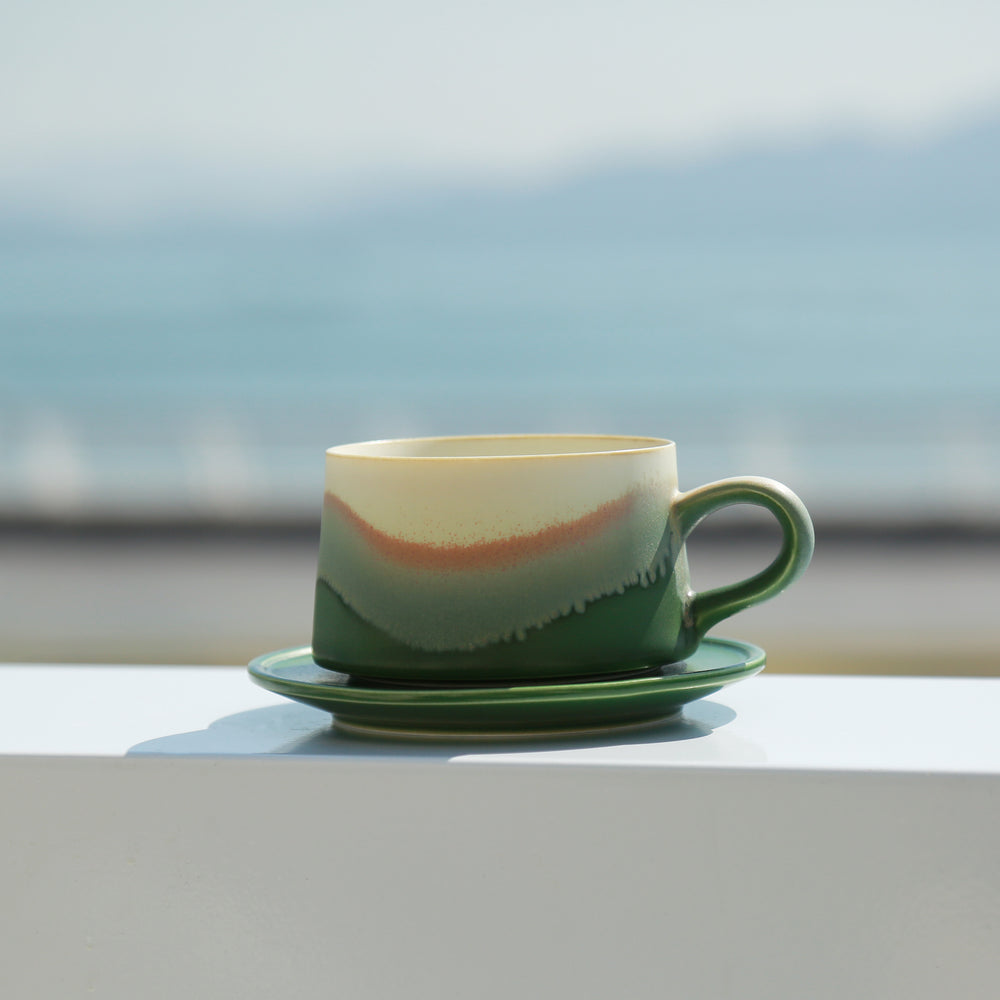 Handmade ceramic cup being shaped on the wheel — Cheralle Jingdezhen studio