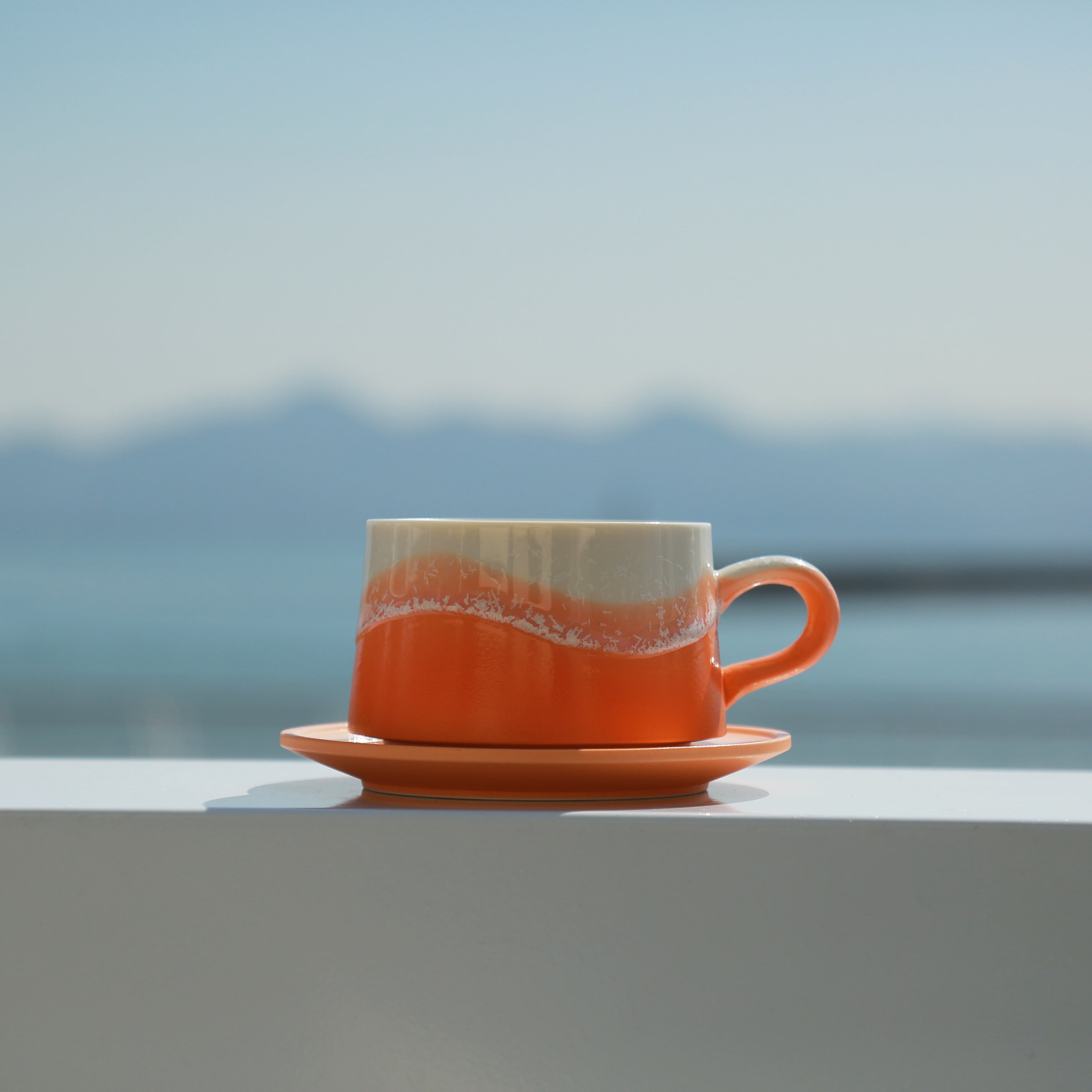 Orange Handmade Coffee Cup 8oz | Cheralle